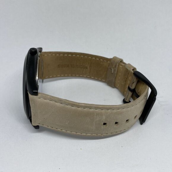 Michael Kors Slim Runway MK8510 Men's Beige Leather Analog Dial Watch JK309 - Picture 9 of 12